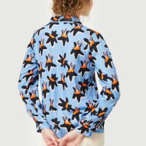 Camisa con estampado floral Calatea azul
