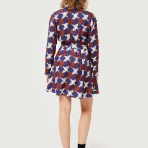 Vestido corto camisero estampado de animales Garza