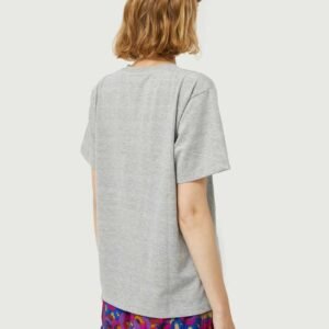 Camiseta con print de gato gris