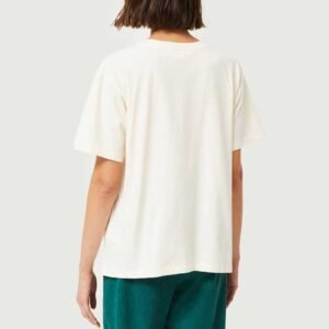 Camiseta con print de calabaza blanca