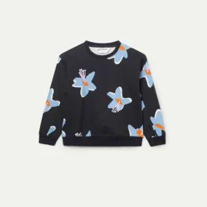 Sudadera de niña estampado floral Calatea negro
