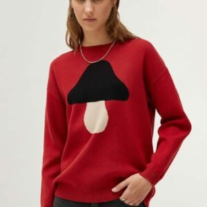 Jersey de punto jacquard con print de seta