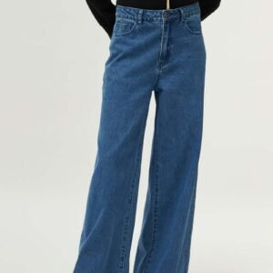 Jeans pernera ancha azul