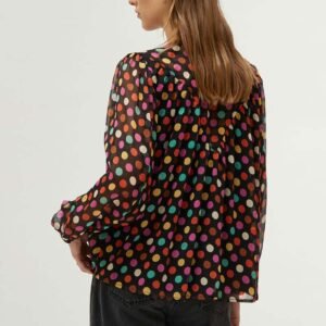 Top estampado de lunares multicolor