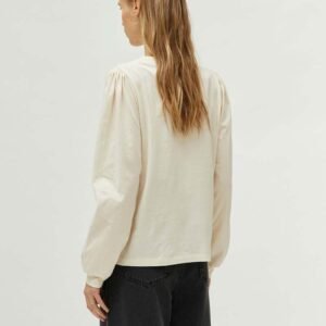 Camiseta con print de palomitas blanco crema
