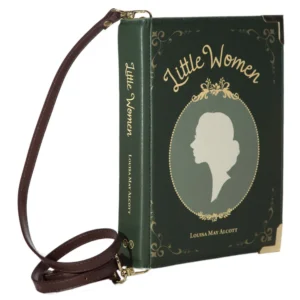 Bolso bandolera tipo libro verde de Mujercitas