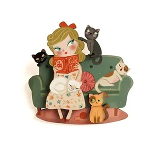 Broche Amante de los Gatos