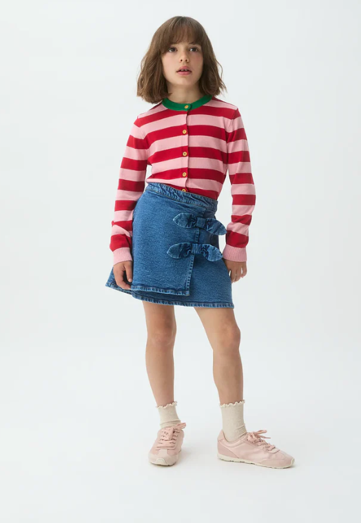 falda vaquera con lazos