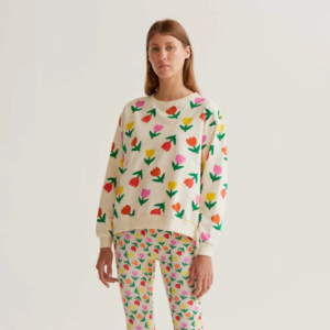 SUDADERA – Compañía Fantástica, Estampado Multicolor Tulips