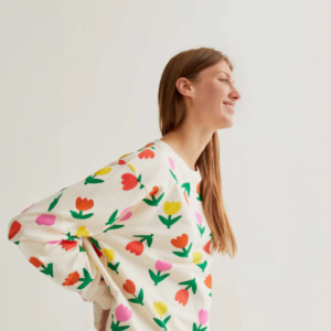 SUDADERA – Compañía Fantástica, Estampado Multicolor Tulips