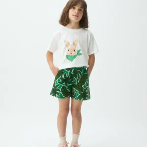 Camiseta de niña con estampado de Conejito Palm Tree
