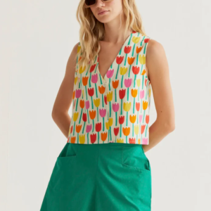 Chaleco con estampado Tulipa