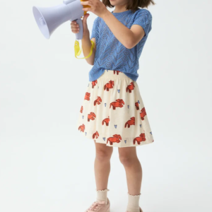 Falda corta de niña con estampado Tochi