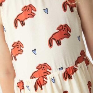 Vestido corto de niña con estampado Tochi
