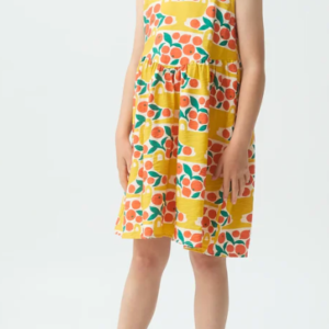 Vestido corto de niña con estampado Citrus